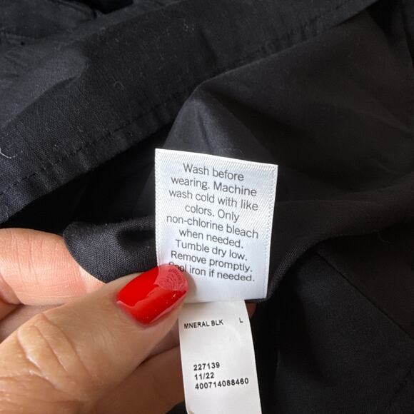 NEW NWT Nine West Large Tiered Sleeveless Black V-Neck Wrap Midi Dress‎ Cotton - Picture 9 of 9